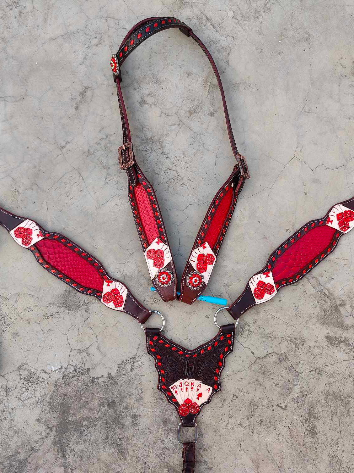 PRE ORDER- Red Poker Gambler Tack Set