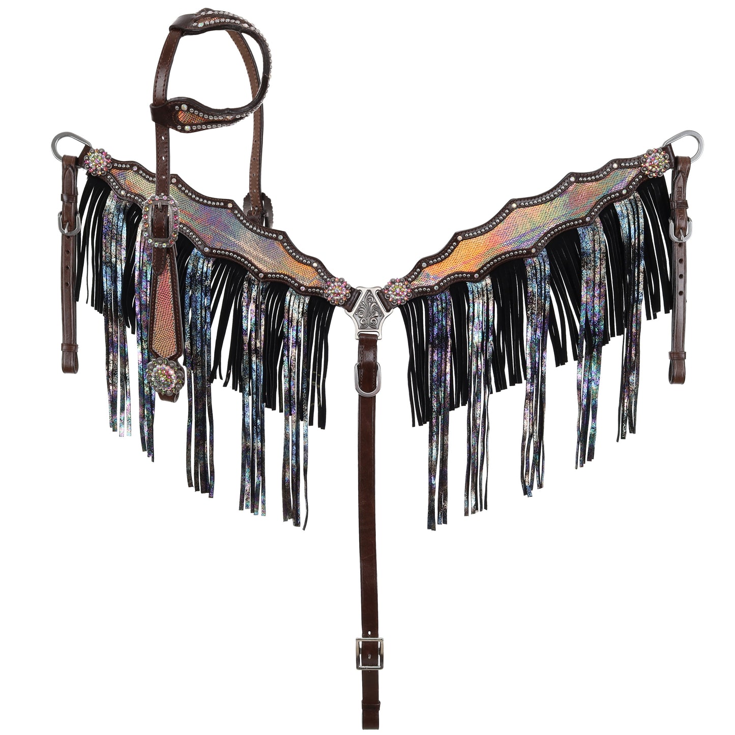 Limited Edition Glittered Glow One Ear Headstall and Breastcollar Set