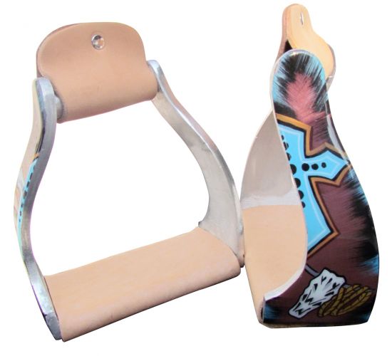 Cross and steer head design stirrups