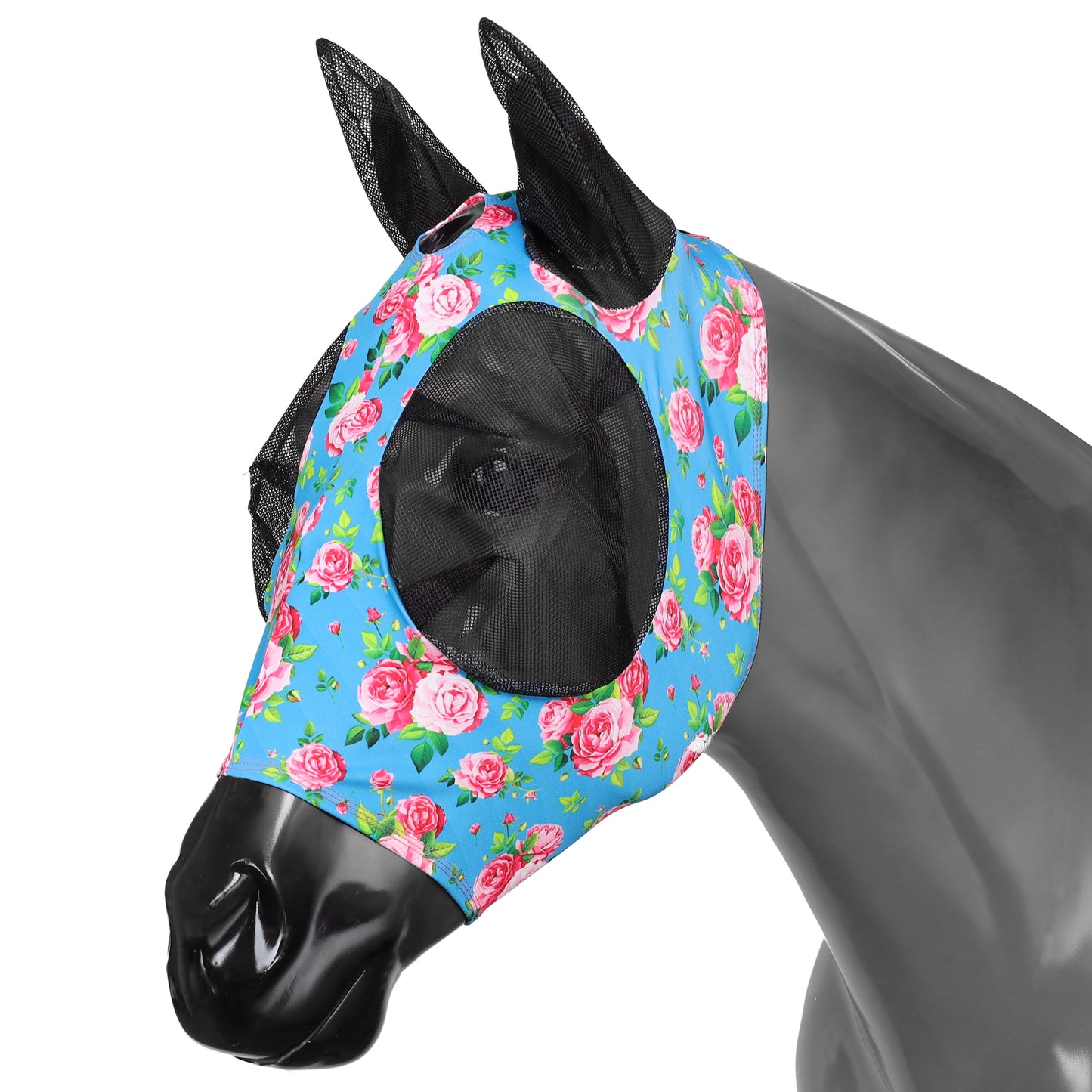 READY TO SHIP-Rose Lycra Fly Mask