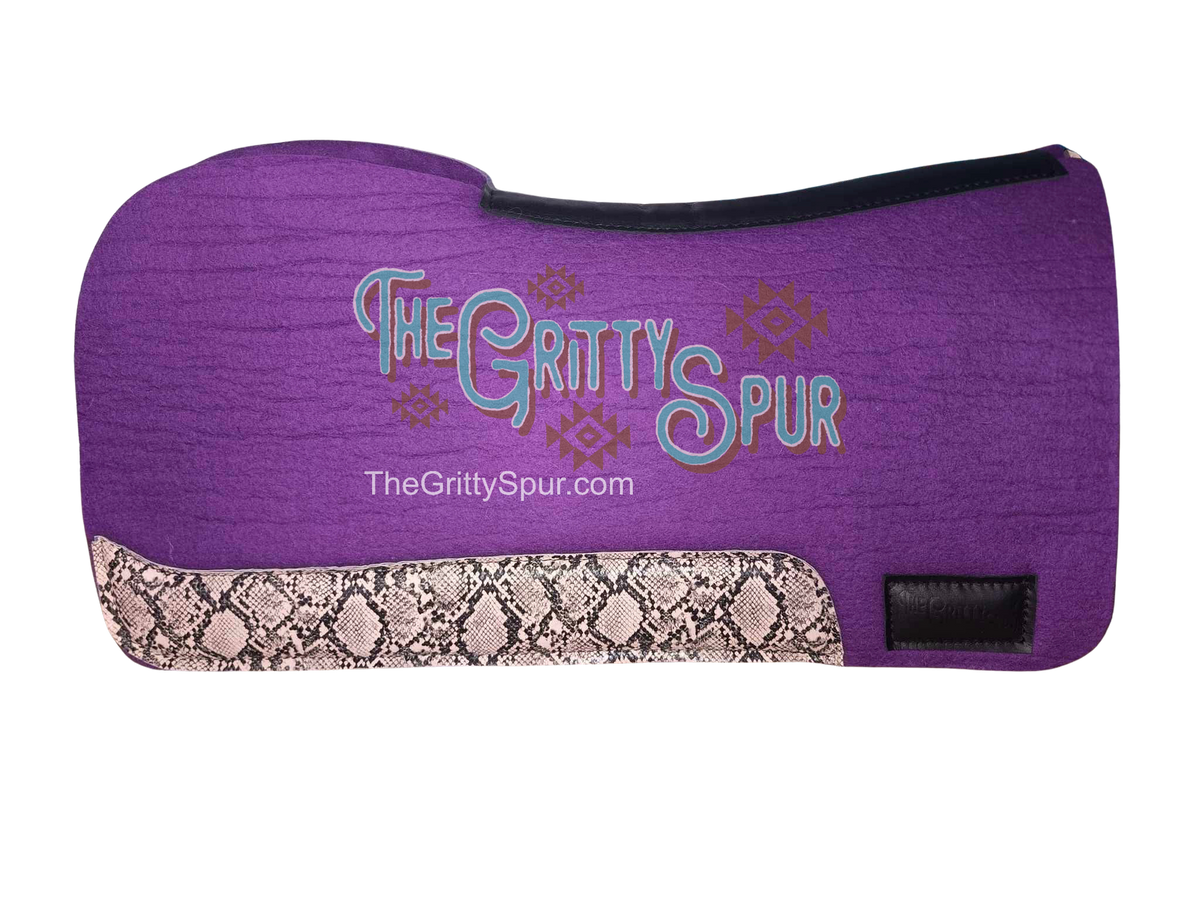READY TO SHIP- Purple 100% Wool Saddle Pad (choose details inside)