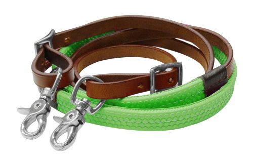 7ft rubber grip barrel reins