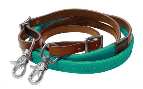 7ft rubber grip barrel reins