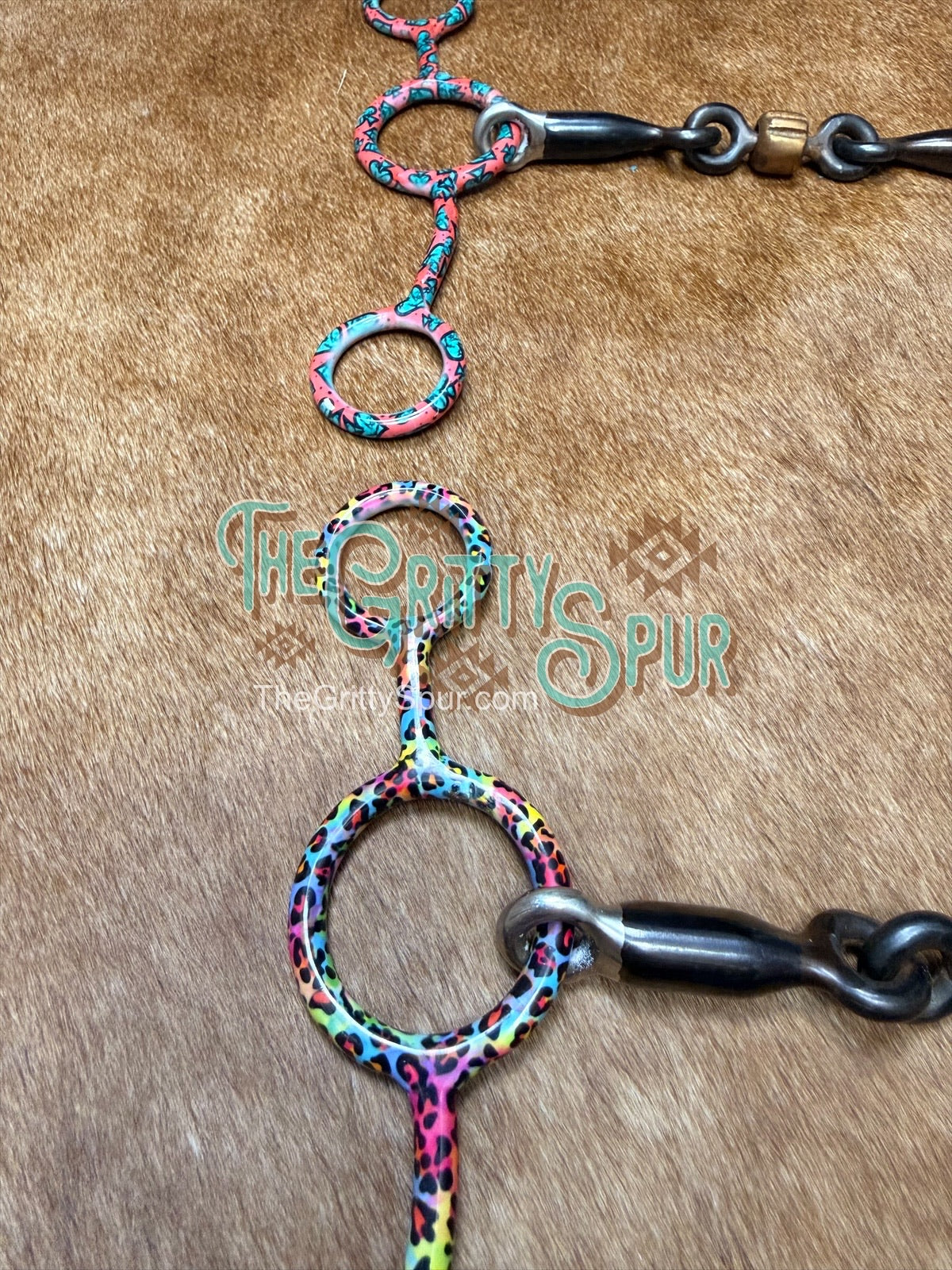 READY TO SHIP- Pattern and colored bits (snaffle and jr cowhorse)