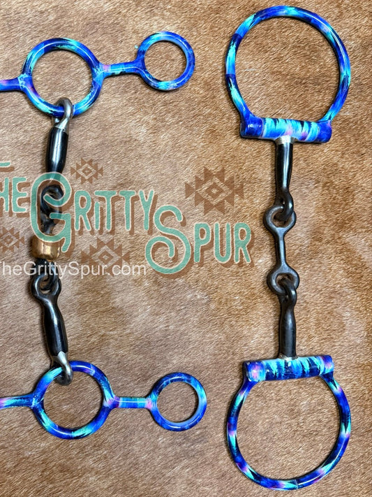 READY TO SHIP- Pattern and colored bits (snaffle and jr cowhorse)