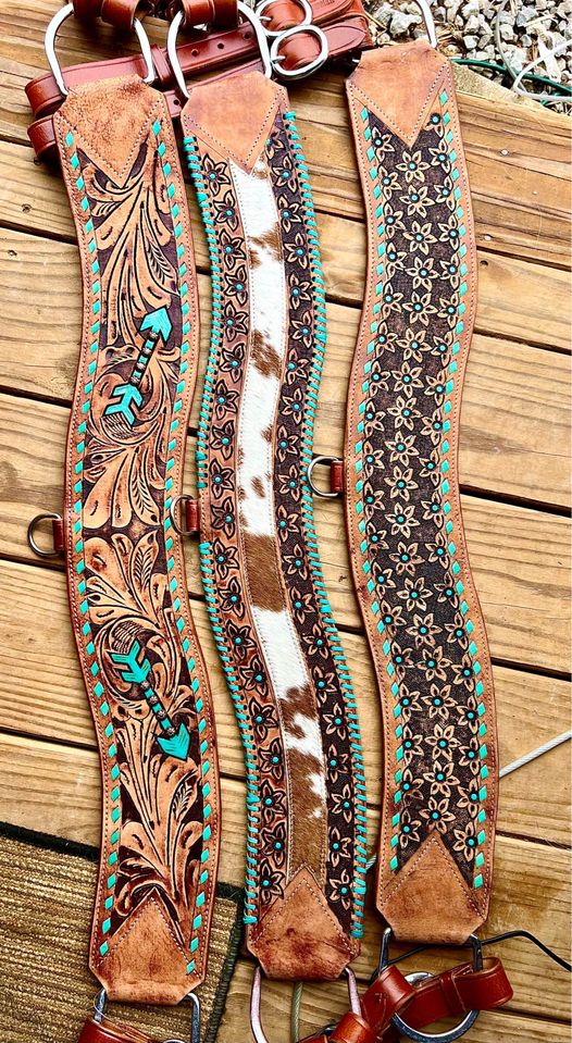 Tripping collars- hair on hide or turquoise etc
