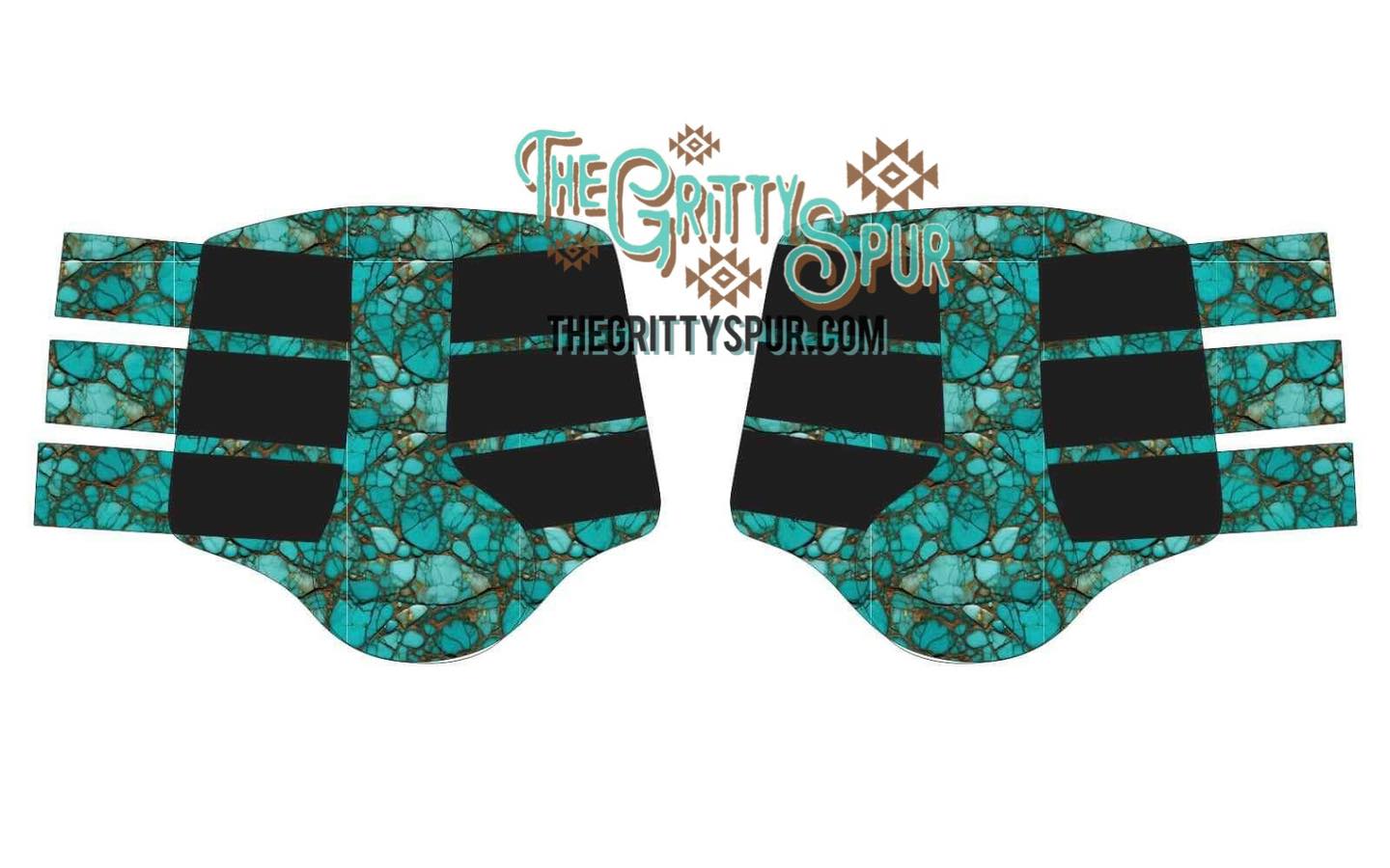 PRE ORDER- Turquoise Stone Splint Boots