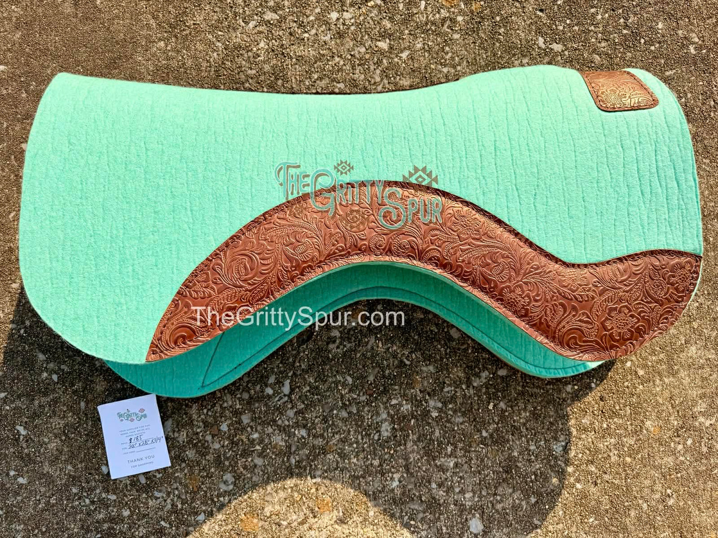 READY TO SHIP- Teal 100% Wool Saddle Pad