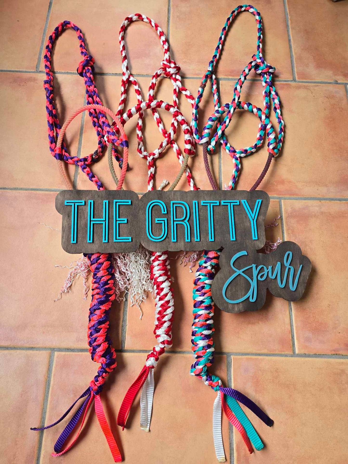 PRE ORDER Mule tape halter Candy Cane