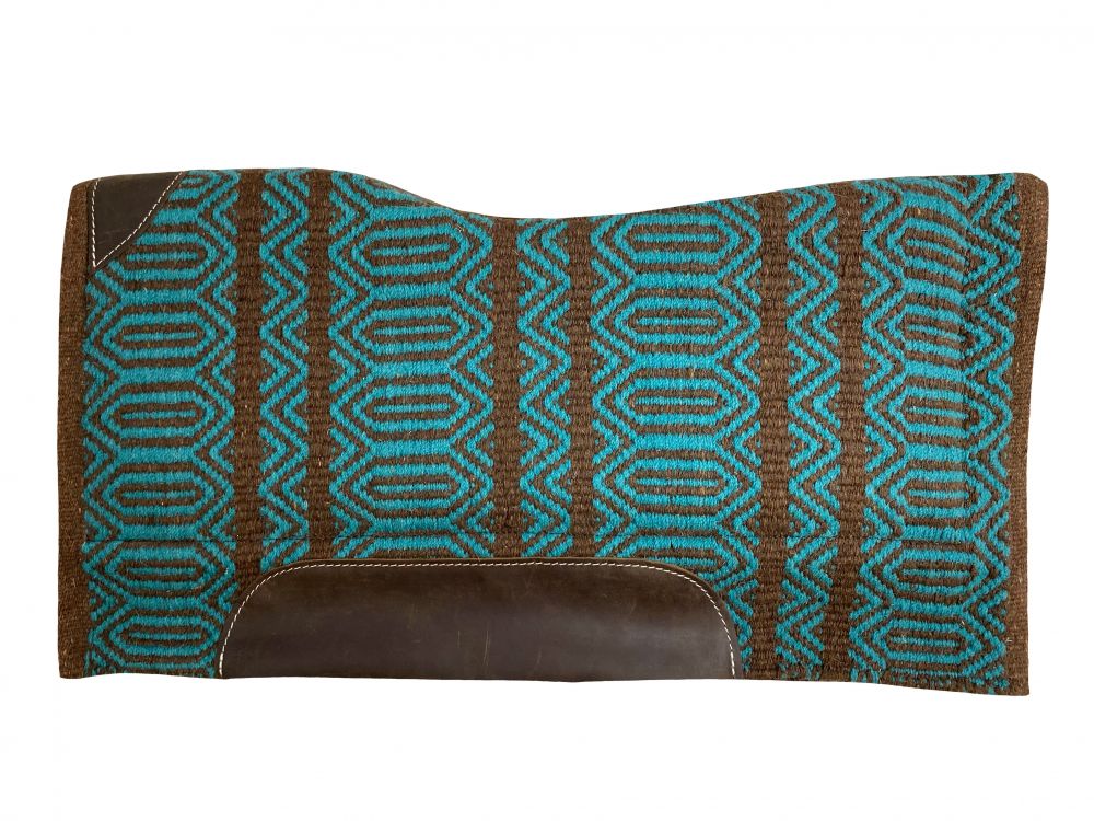 36" x 34" memory felt teal accented saddle pad