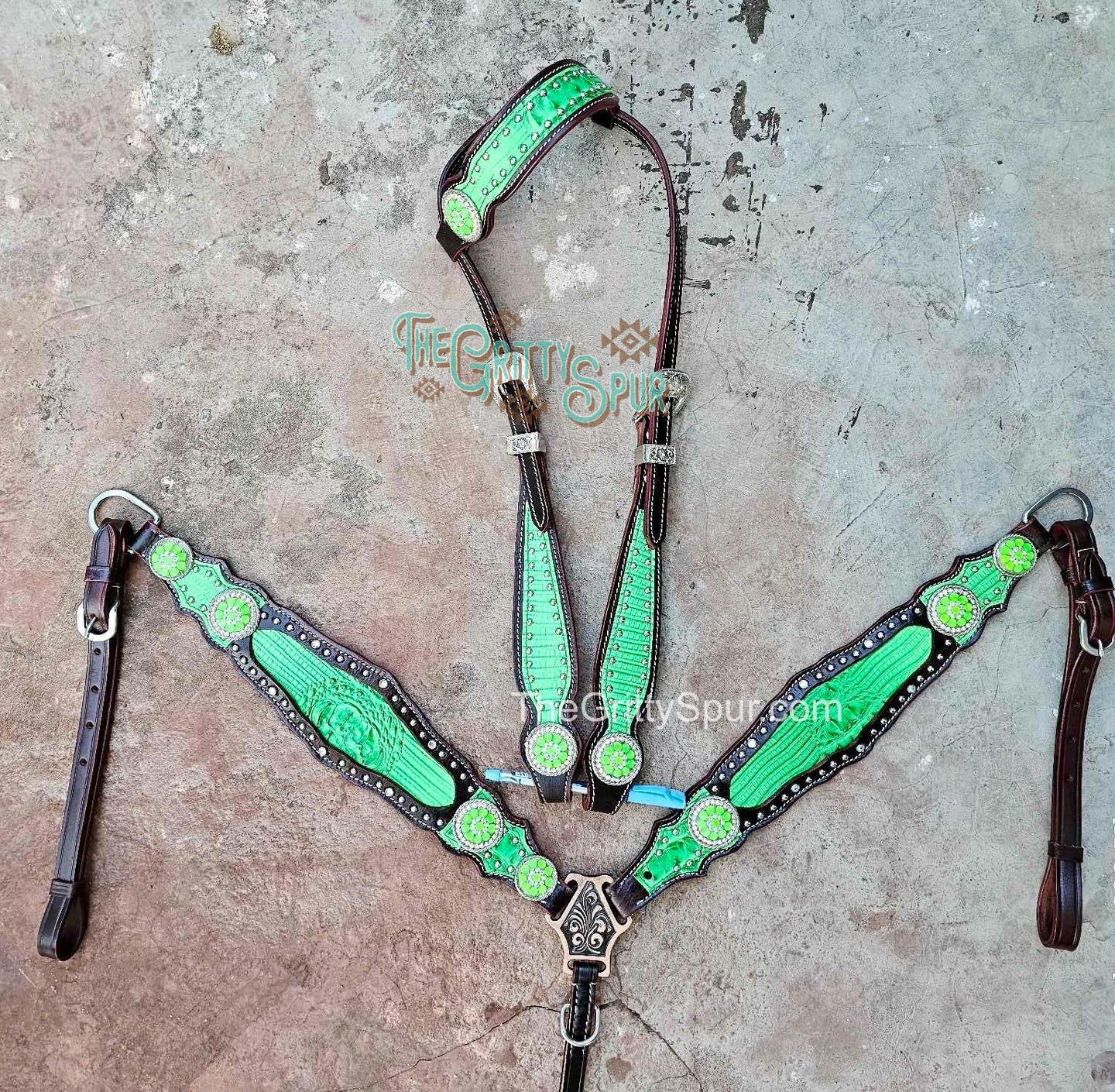 PRE ORDER- Lime green tack set