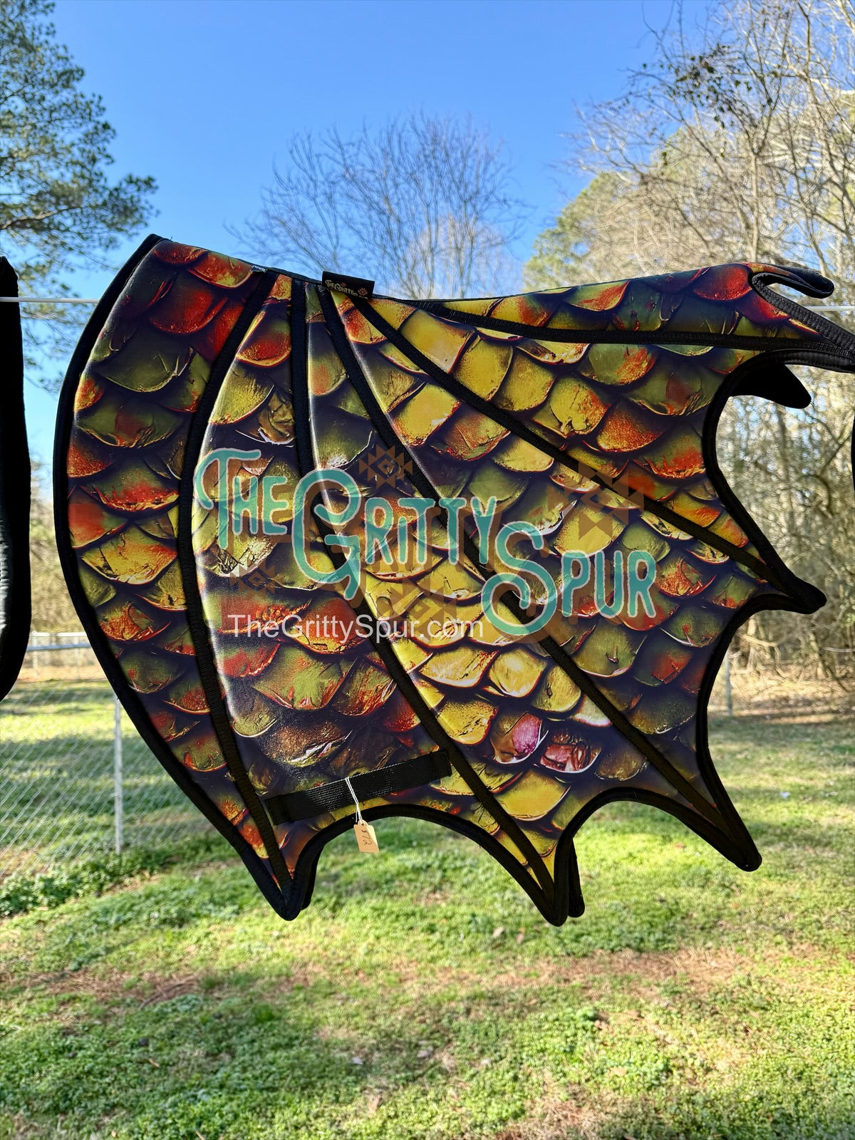 READY TO SHIP- Dragon Saddle Pad (all colors inside)
