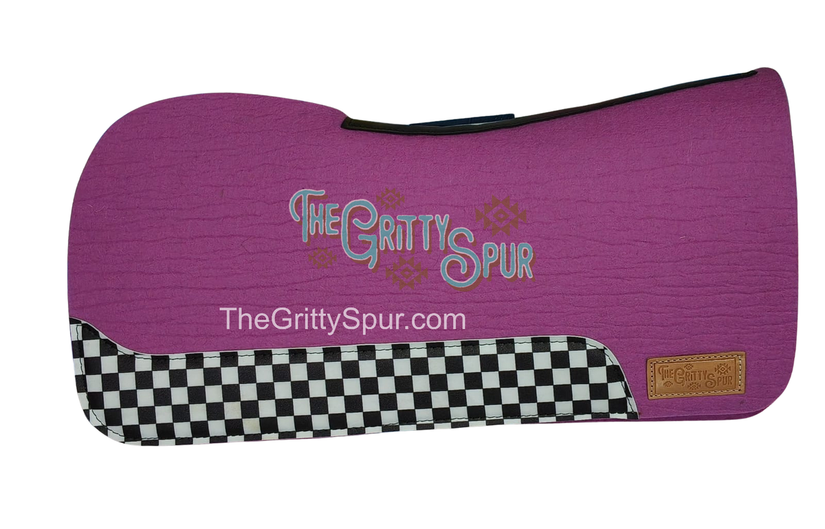 PRE ORDER- CHECKER WEAR LEATHER- Colored 100% wool felt saddle pad- tester pads
