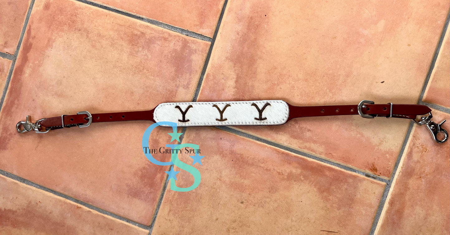 "Y" branded cowhide wither strap