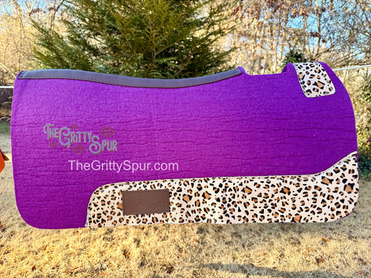 PRE ORDER- Purple 100% Wool Saddle Pad (choose details inside)