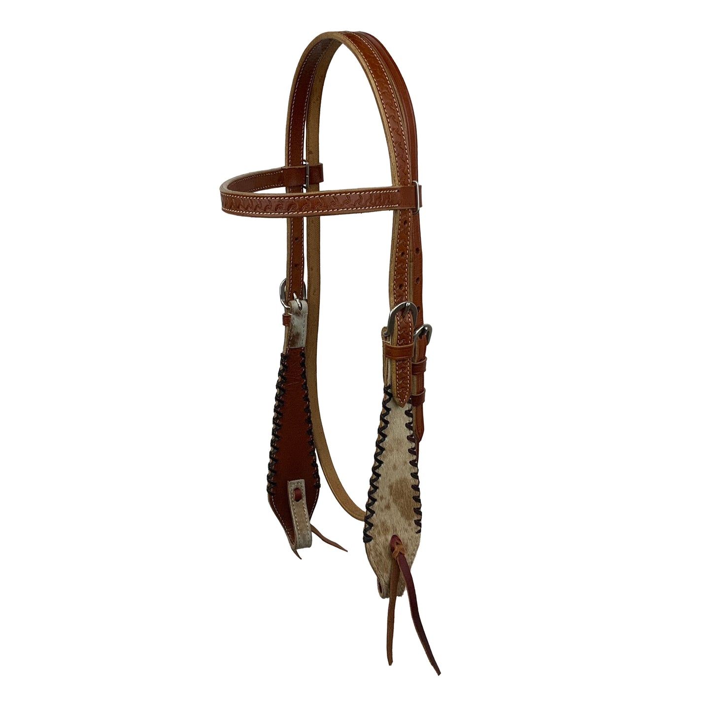 Cattle Country Browband Cowhide Headstall and Breastcollar Set