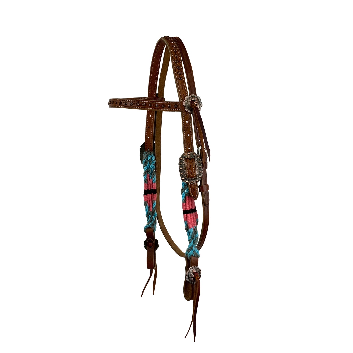 Tropical Corded Mohair Browband Headstall and Breastcollar Set