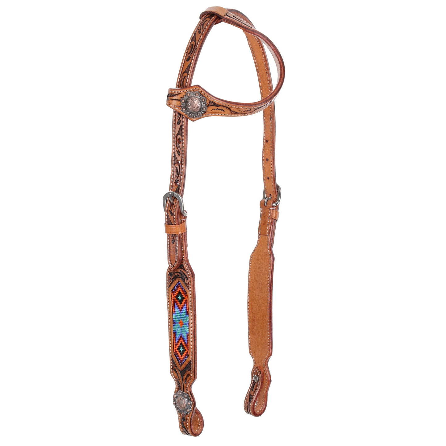 Spirit Star Beaded One Ear Headstall and Breastcollar Set