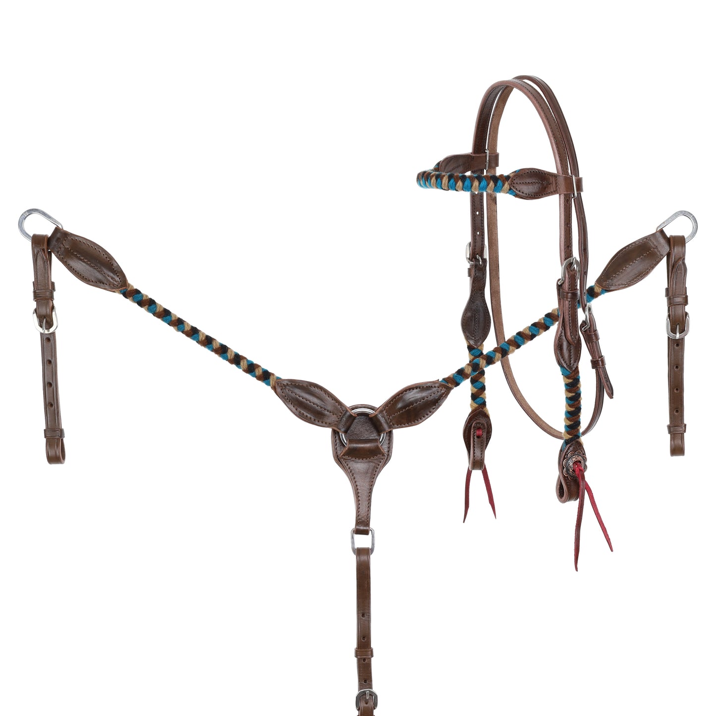 Desert Dawn Mohair Browband Headstall and Breastcollar Set
