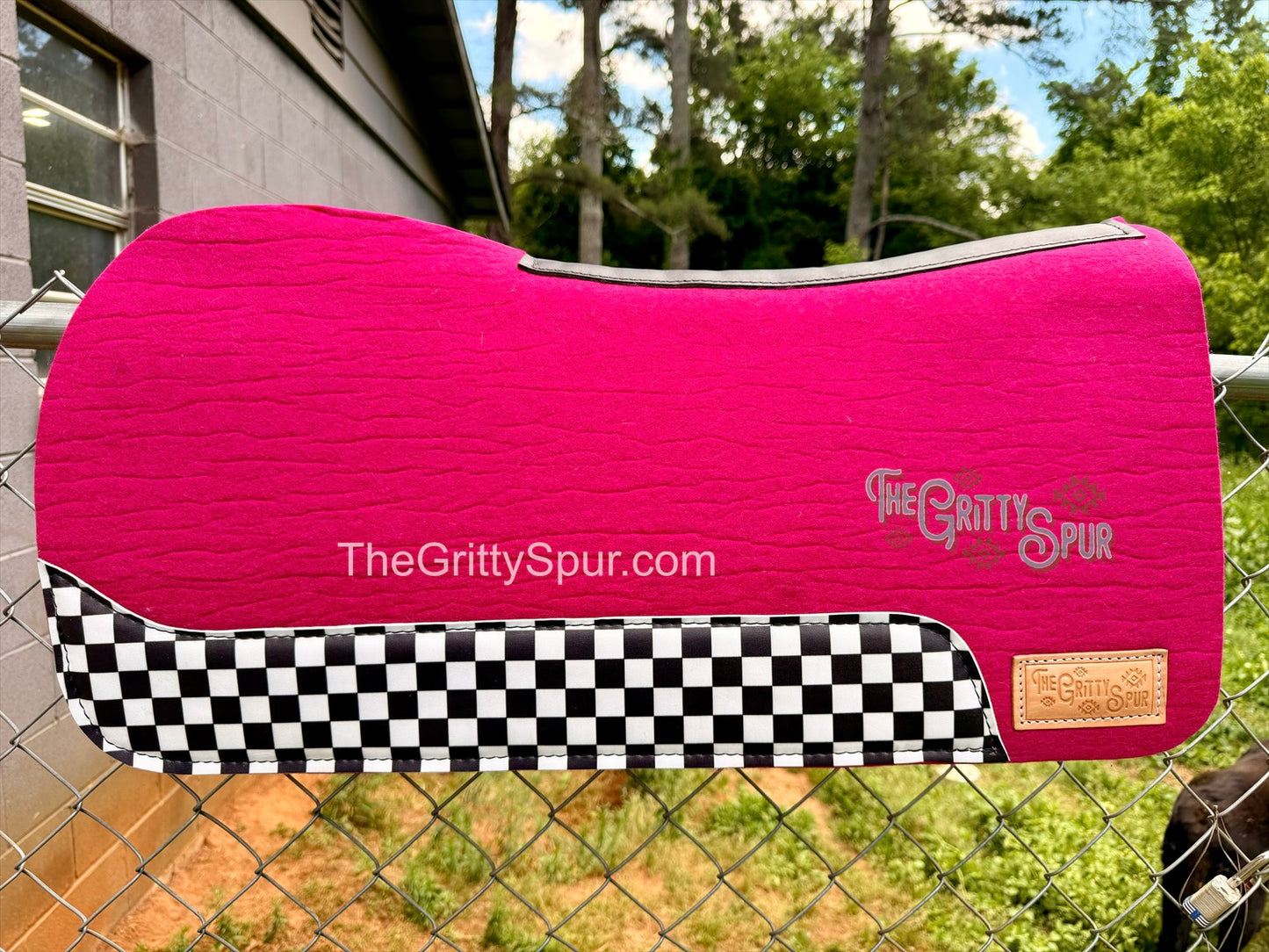 READY TO SHIP- Hot Pink 100% Wool Saddle Pad (choose details inside)
