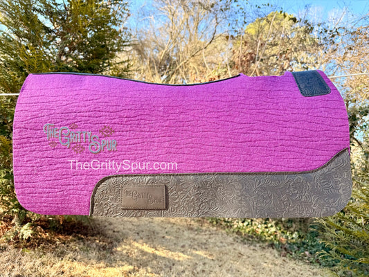 READY TO SHIP- Purple 100% Wool Saddle Pad (choose details inside)