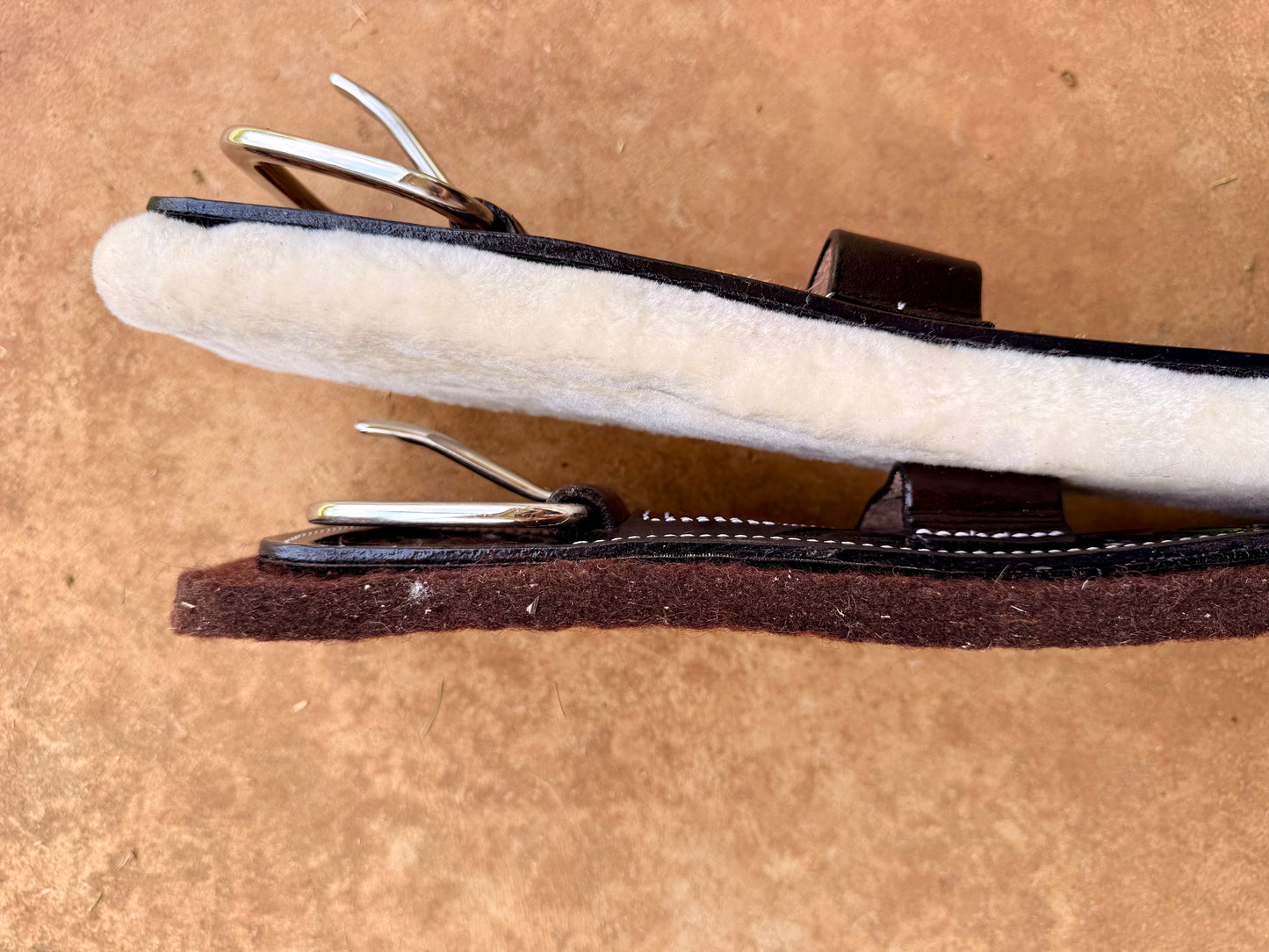 READY TO SHIP- Poker Cowhide Leather Girth