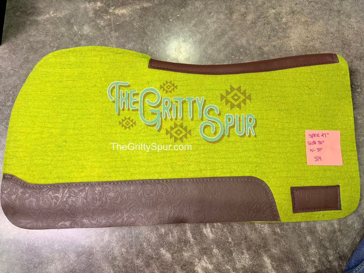 READY TO SHIP- Moss Green Wool Saddle Pad (more options inside)
