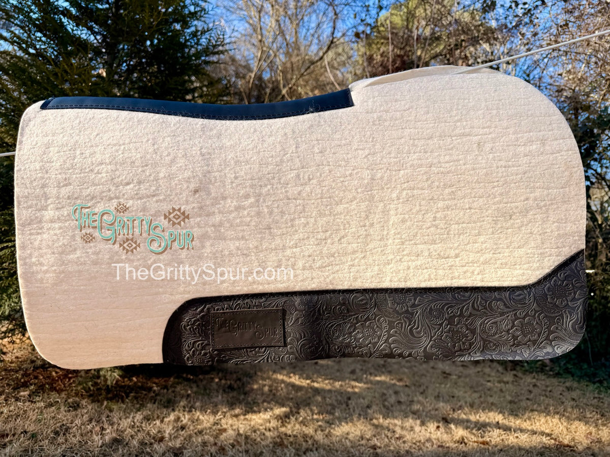 READY TO SHIP-Cream 100% Wool Saddle Pad (several inside)