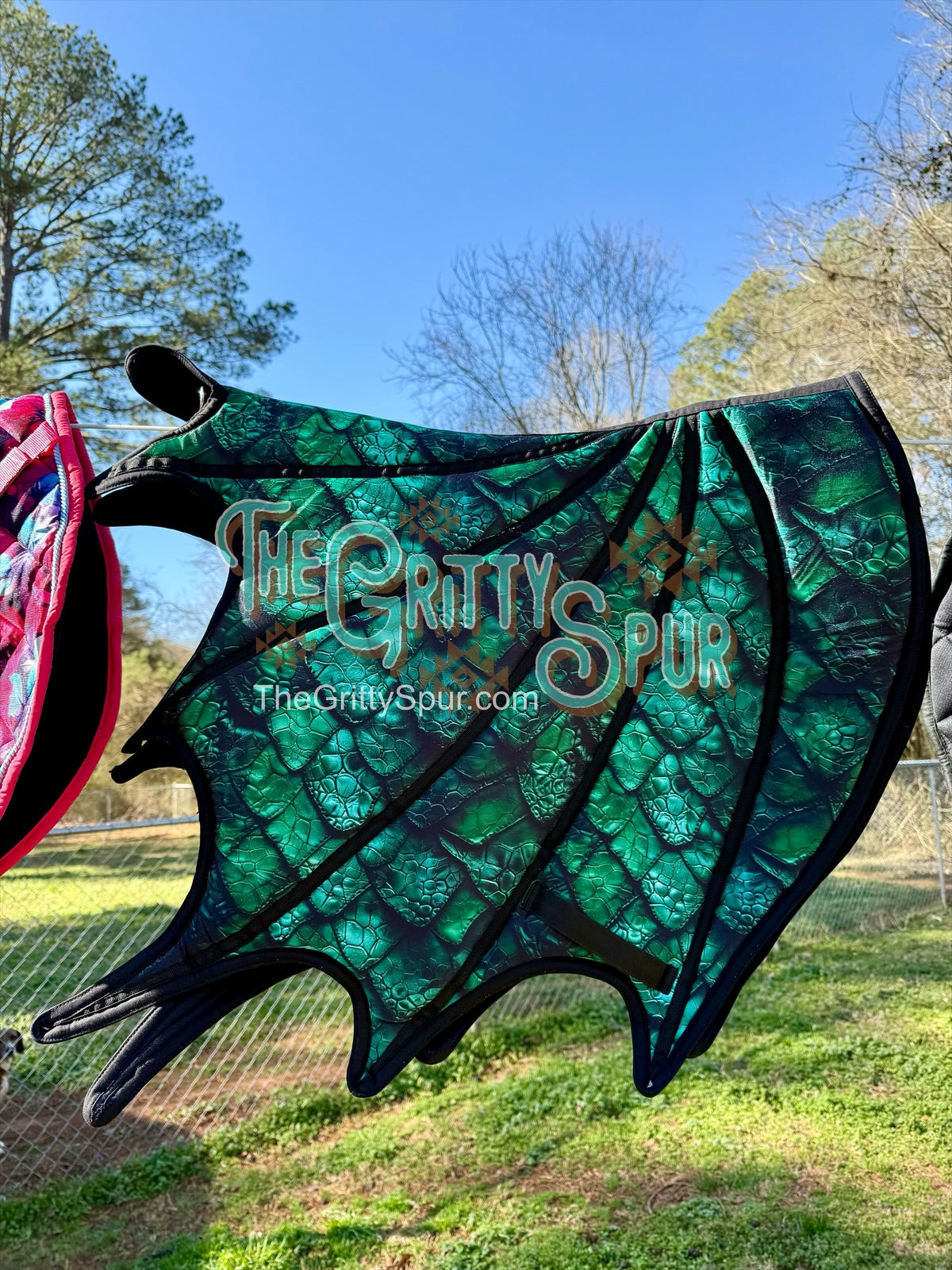 READY TO SHIP- Dragon Saddle Pad (all colors inside)