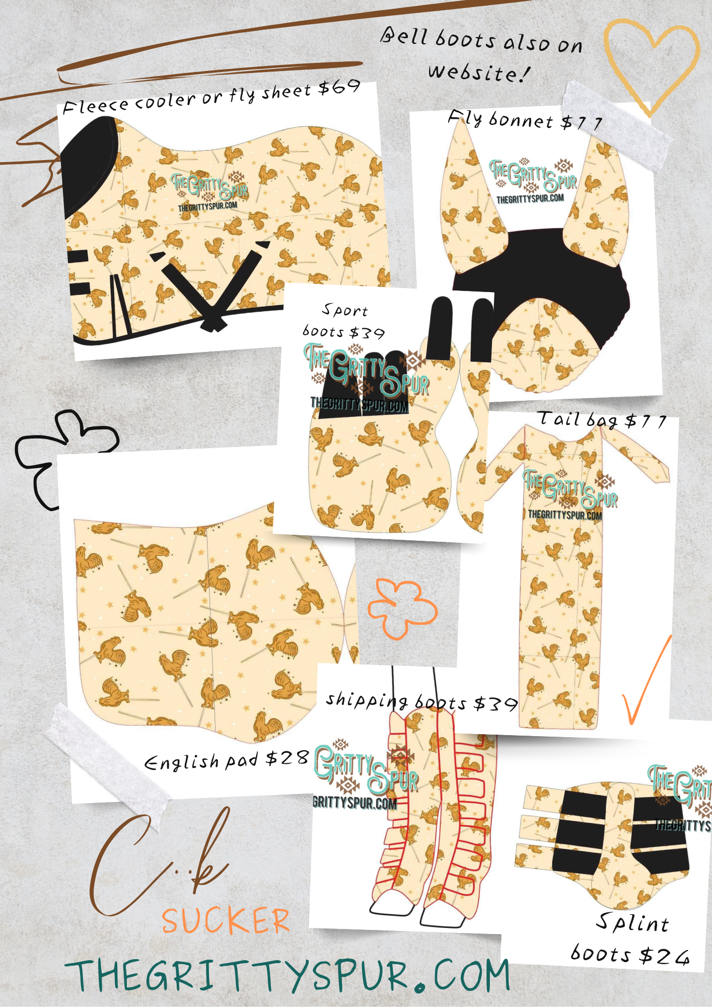 PRE ORDER saddle pouch- ALL DESIGNS INSIDE