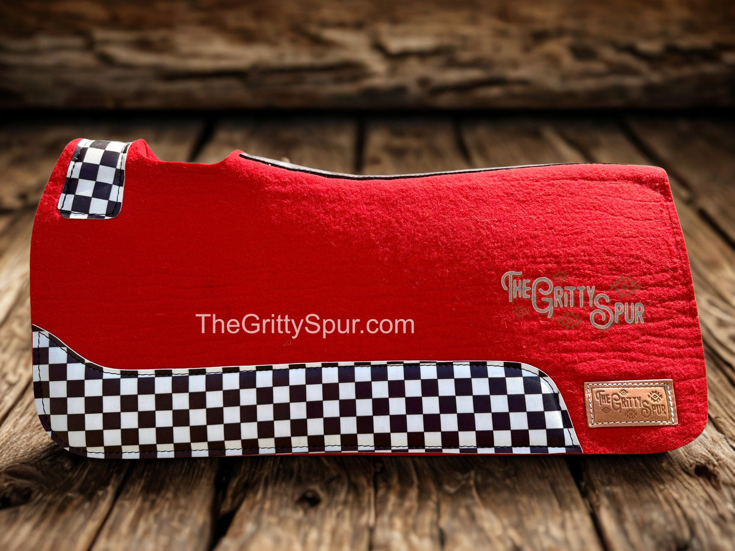 READY TO SHIP- Red 100% Wool Saddle Pad (choose details inside)