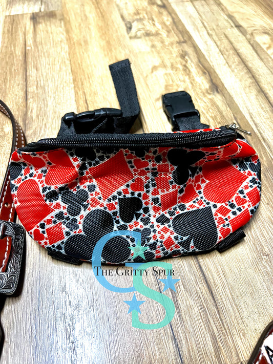 Poker / gambler card saddle sack
