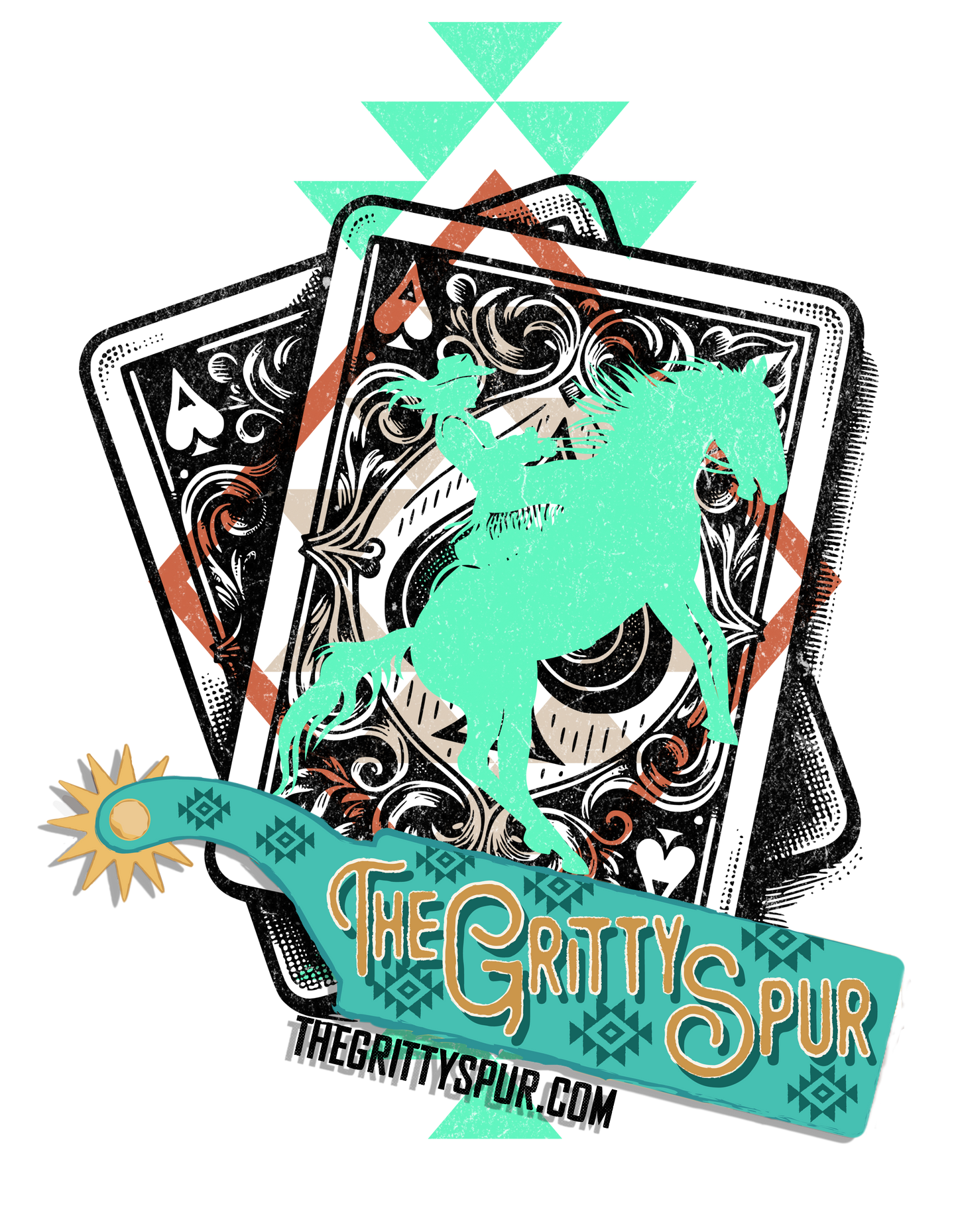The Gritty Spur Apparel- Poker Bucking