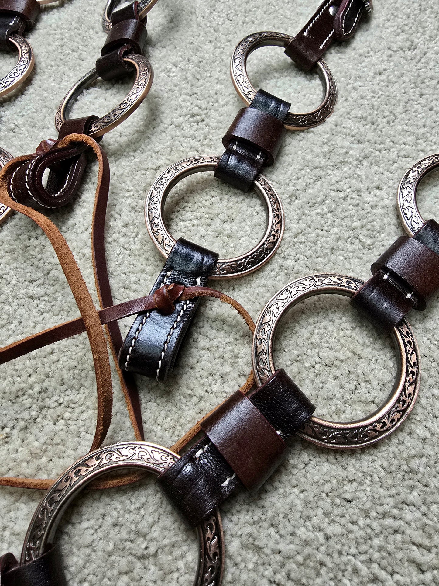 PRE ORDER- Ring Tack Set (dark oil one ear without concho IN STOCK)