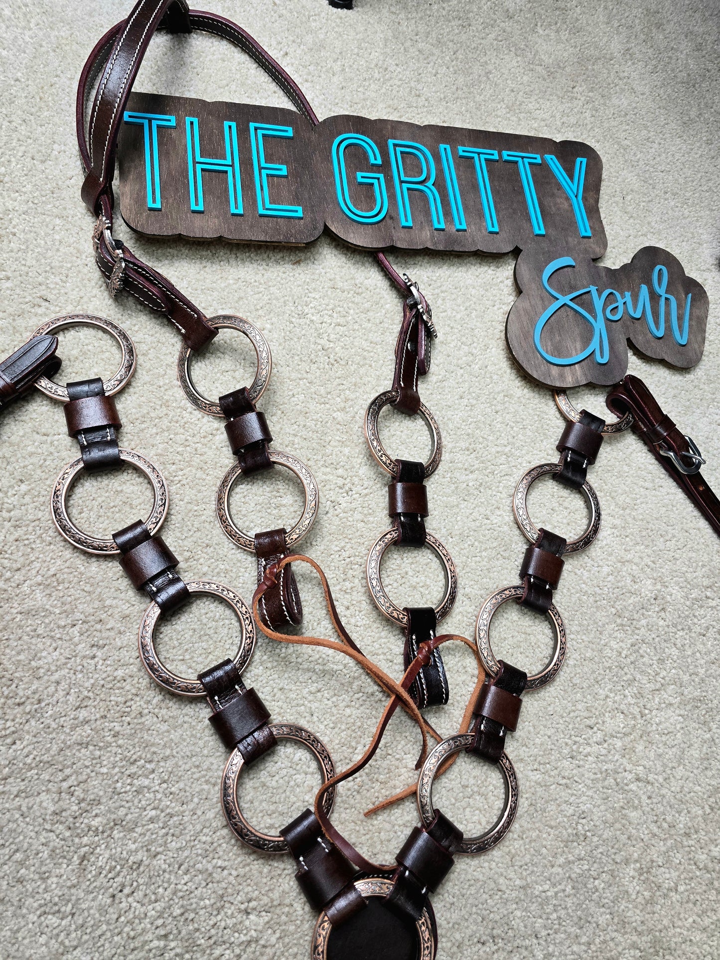PRE ORDER- Ring Tack Set (dark oil one ear without concho IN STOCK)