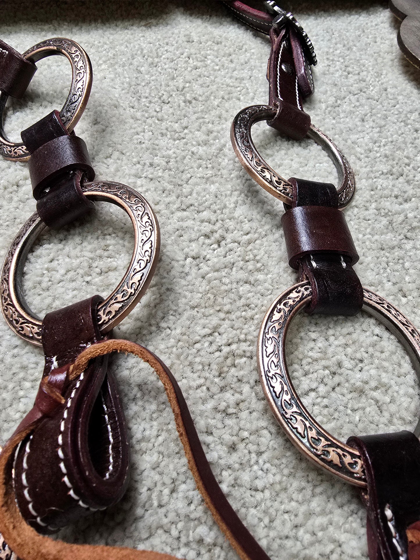 PRE ORDER- Ring Tack Set (dark oil one ear without concho IN STOCK)
