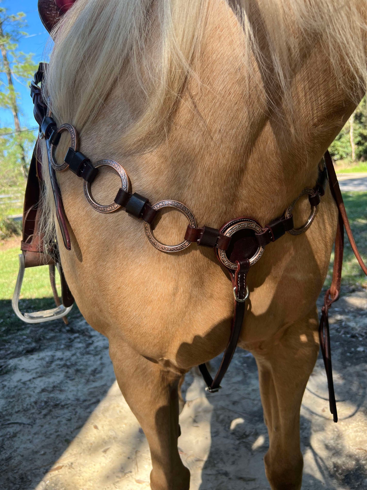 PRE ORDER- Ring Tack Set (dark oil one ear without concho IN STOCK)