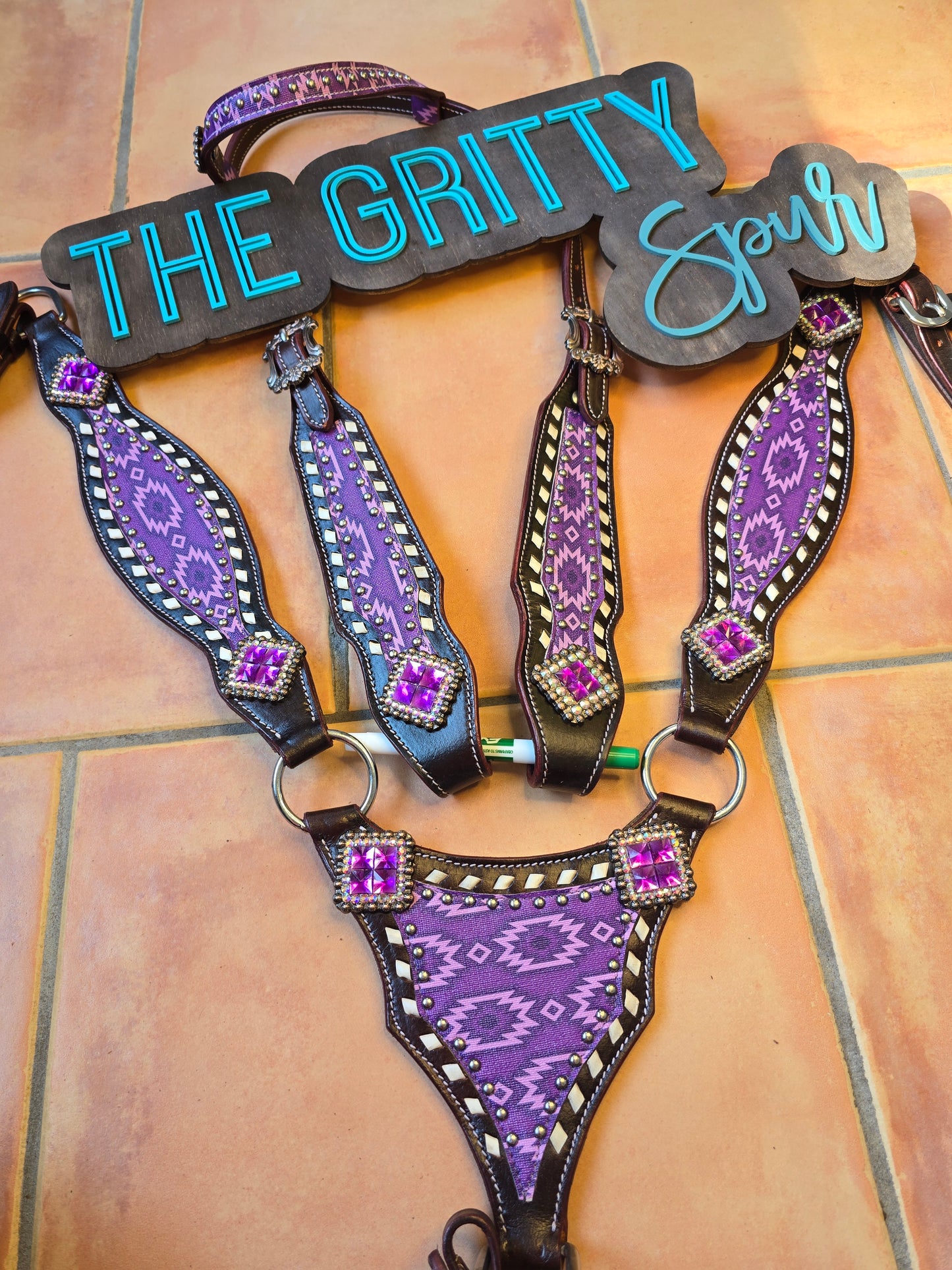 PRE ORDER Purple aztec tack set