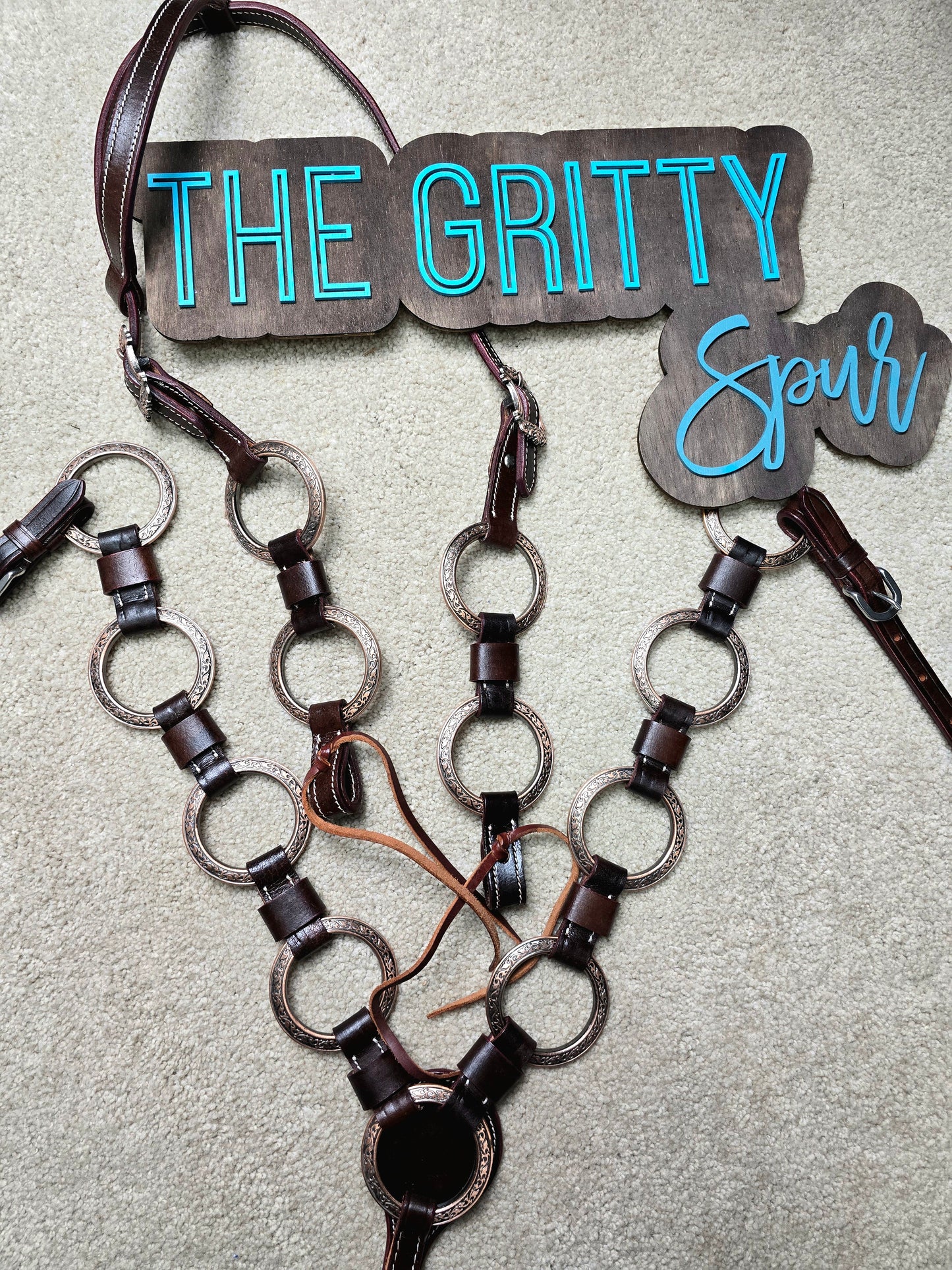 PRE ORDER- Ring Tack Set (dark oil one ear without concho IN STOCK)