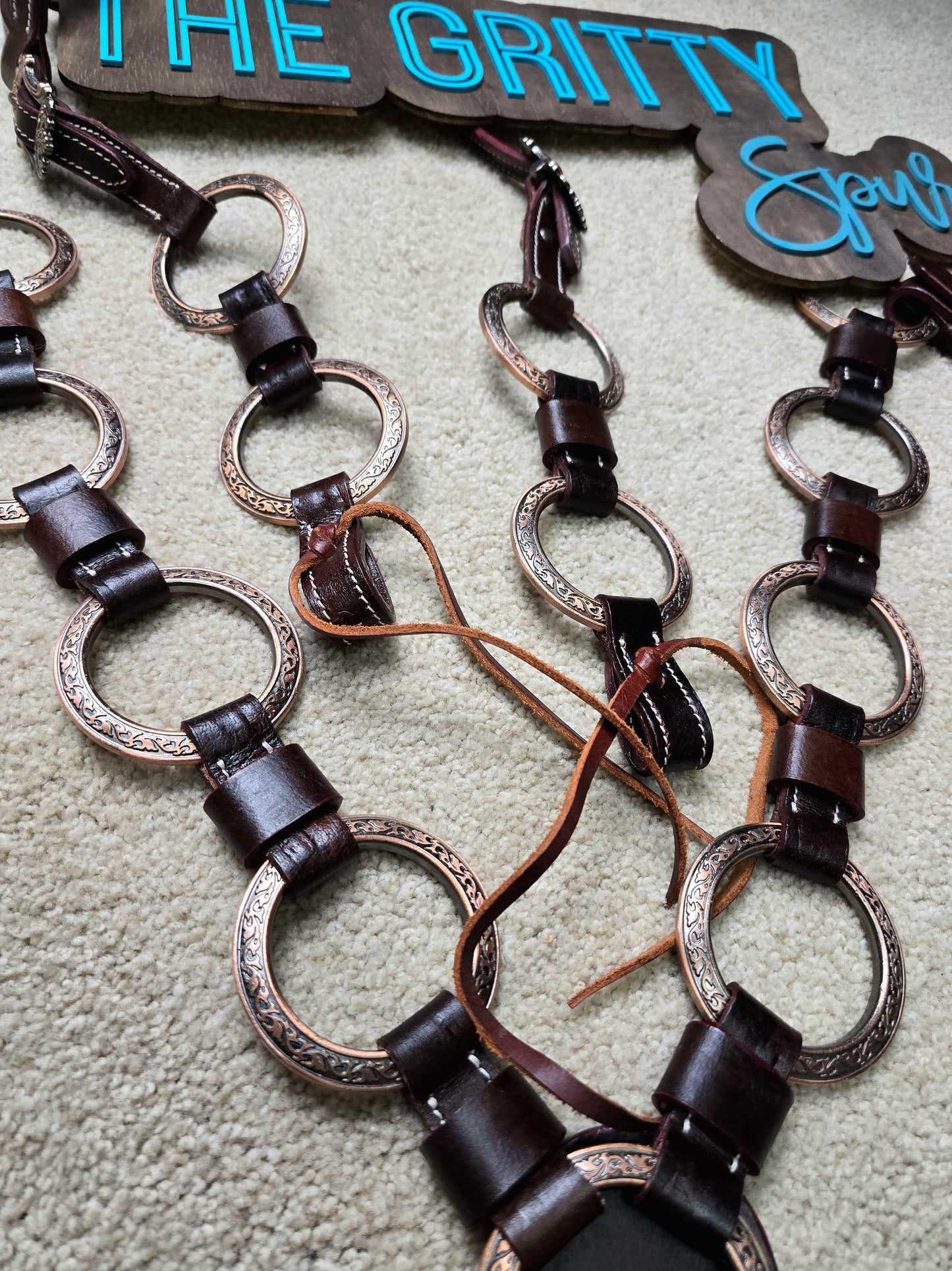 PRE ORDER- Ring Tack Set (dark oil one ear without concho IN STOCK)
