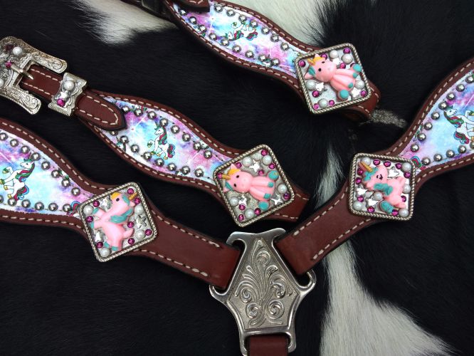 PONY Tye Dye unicorn printed tack set