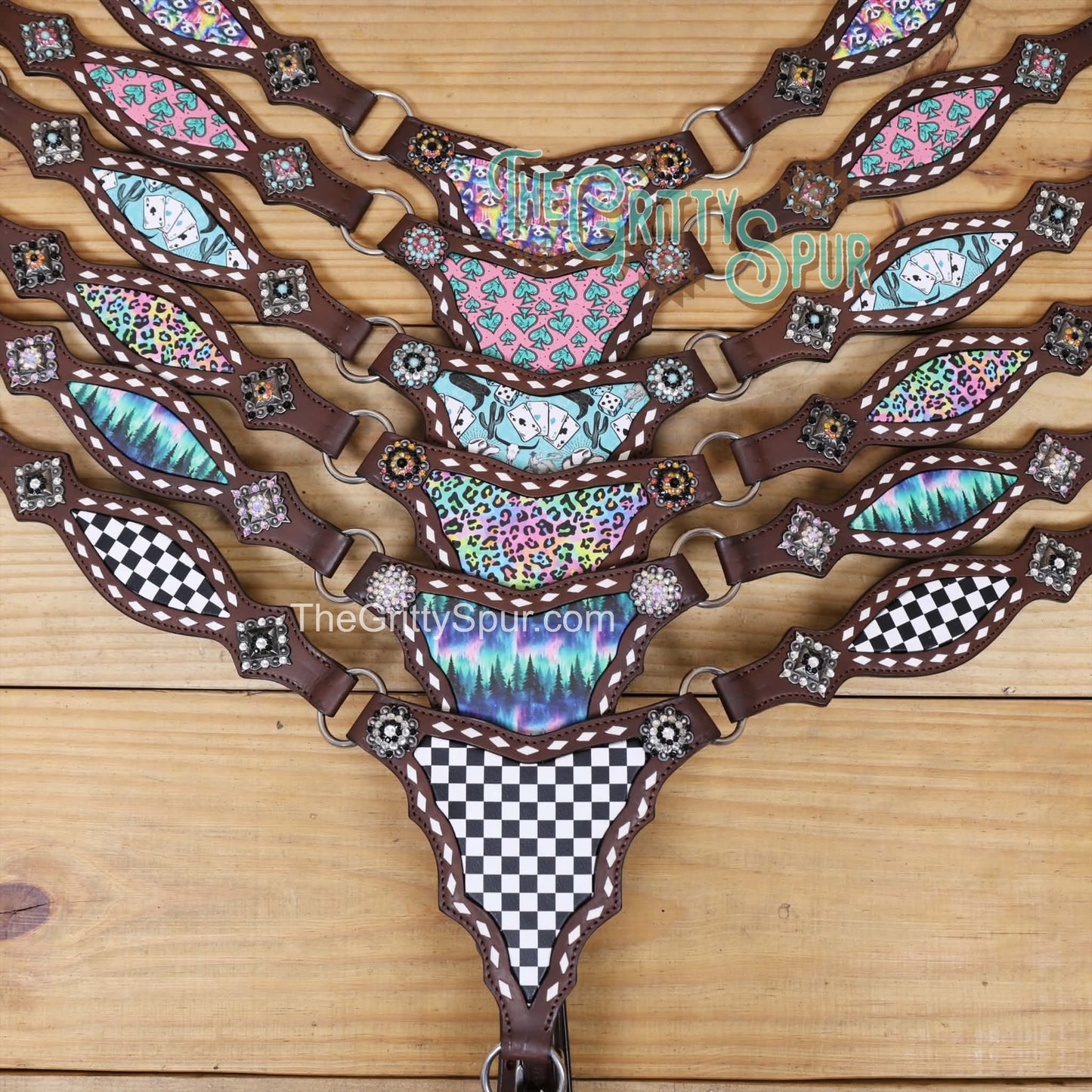 READY TO SHIP- Northern Lights printed tack set