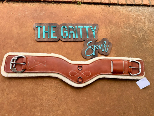 READY TO SHIP- Harness Leather Plain Med Oil Girth