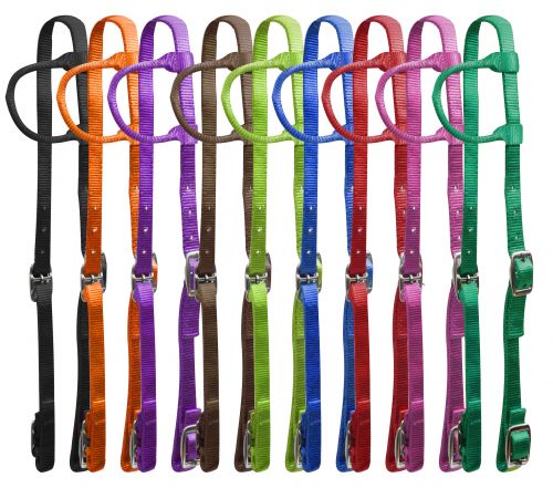 Nylon one ear headstalls many colors