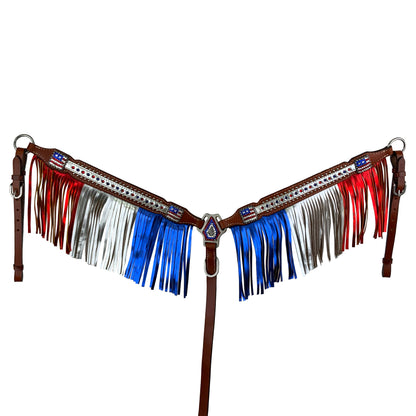 Patriotic metallic fringe tack set