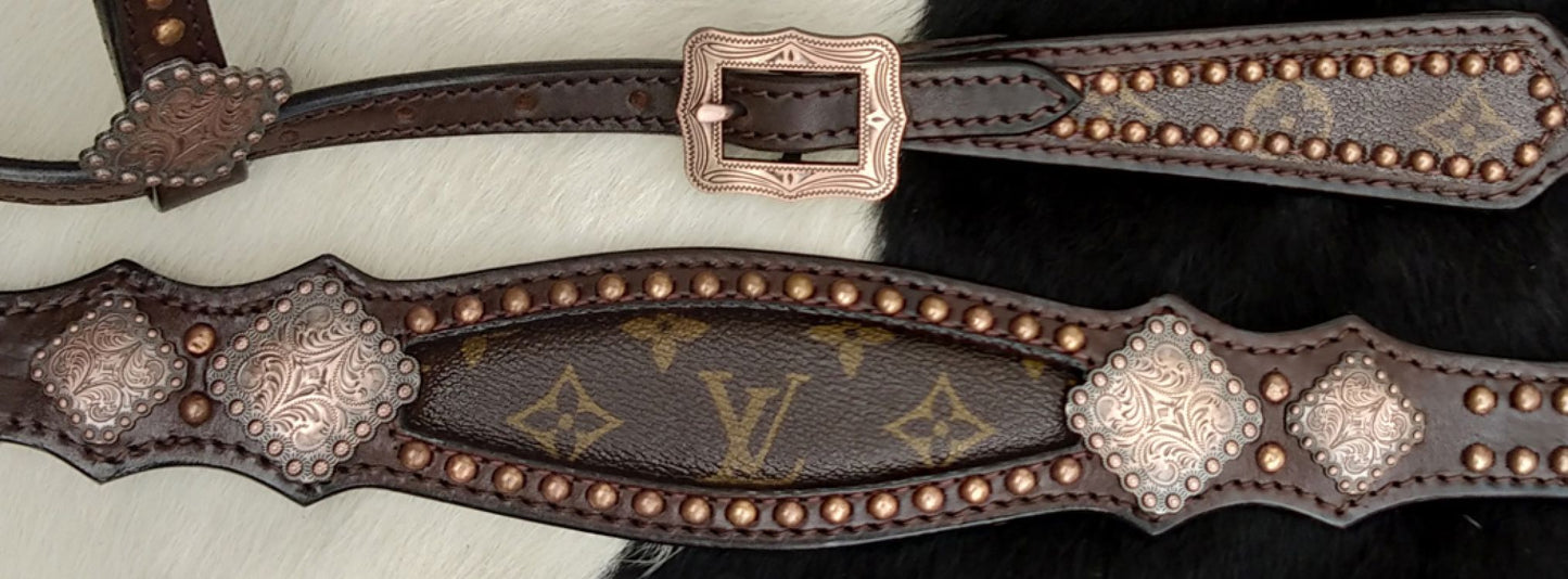 Klassy Cowgirl Louis Vuitton One Ear Headstall and Breast Collar Set