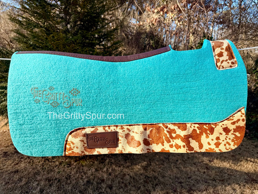 PRE ORDER-Aqua 100% Wool Saddle Pad (choose details inside)