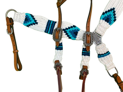 PONY Southwest blue and white corded tack set no