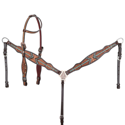 Arrow Ridge One Ear Headstall and Breastcollar Set