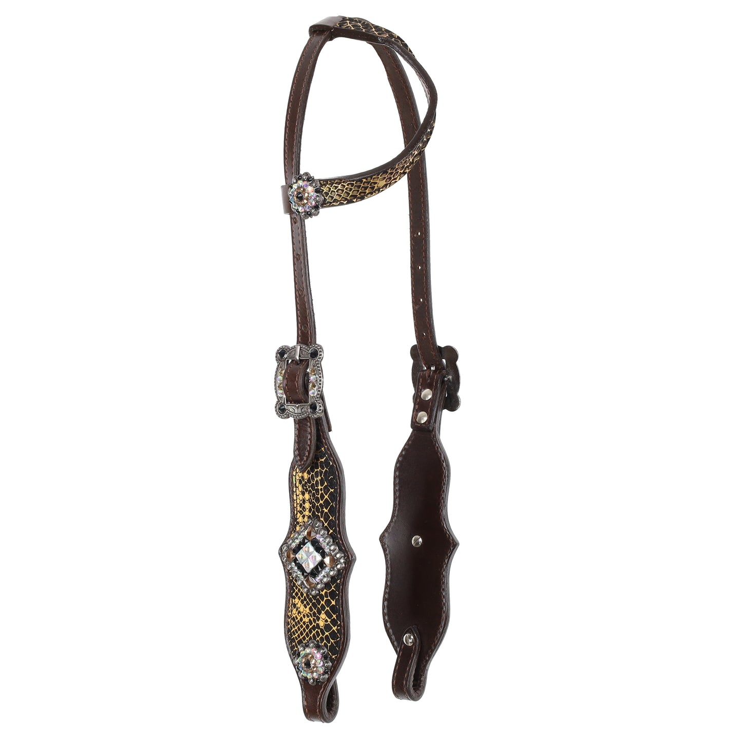 Limited Edition Anaconda Shimmer One Ear Headstall and Breastcollar Set